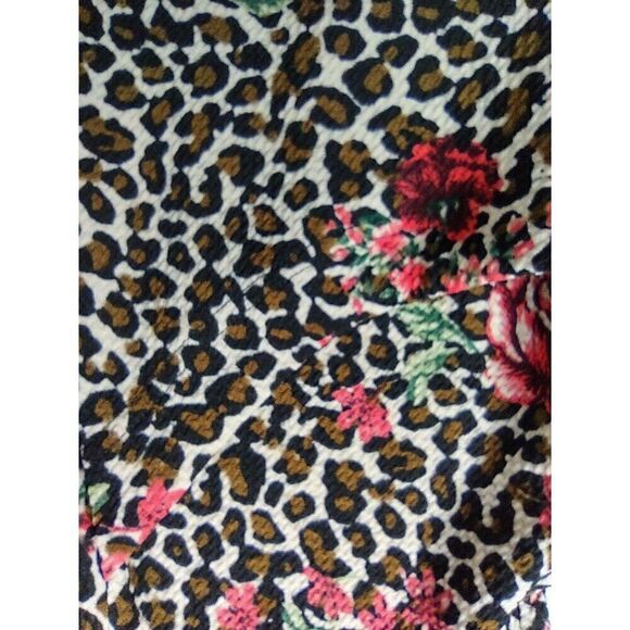 Signature by Robbie Bee Leopard and Roses Print Knee Length Dress Size XL NWT - Picture 12 of 12